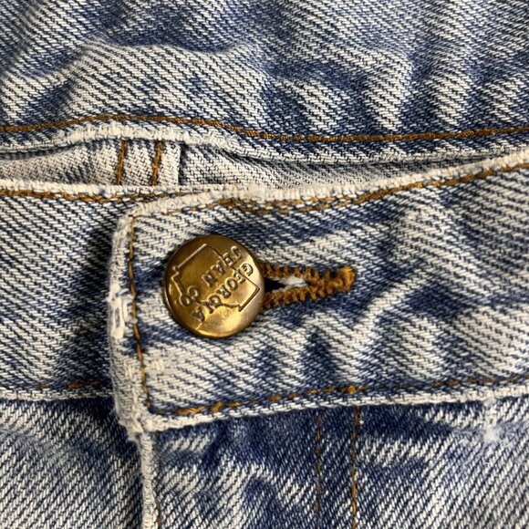 Vintage Georgia Jean Co Jeans Womens 18 Light Wash Relaxed Tapered Denim 90s Y2K - Picture 4 of 16